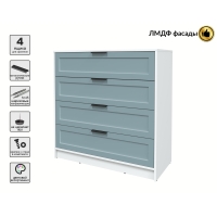 Kомод Тренд КТ-К100 (Белый ЛДСП/ Океан ЛМДФ) Ш1000 В1020 Г451